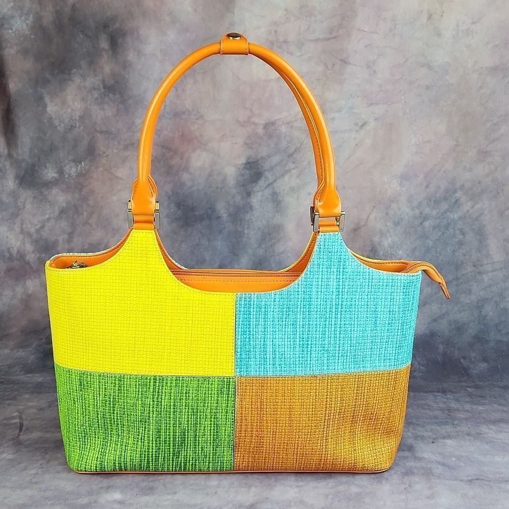 Goldfish Multicolored Retro Patchwork Colorblock … - image 2